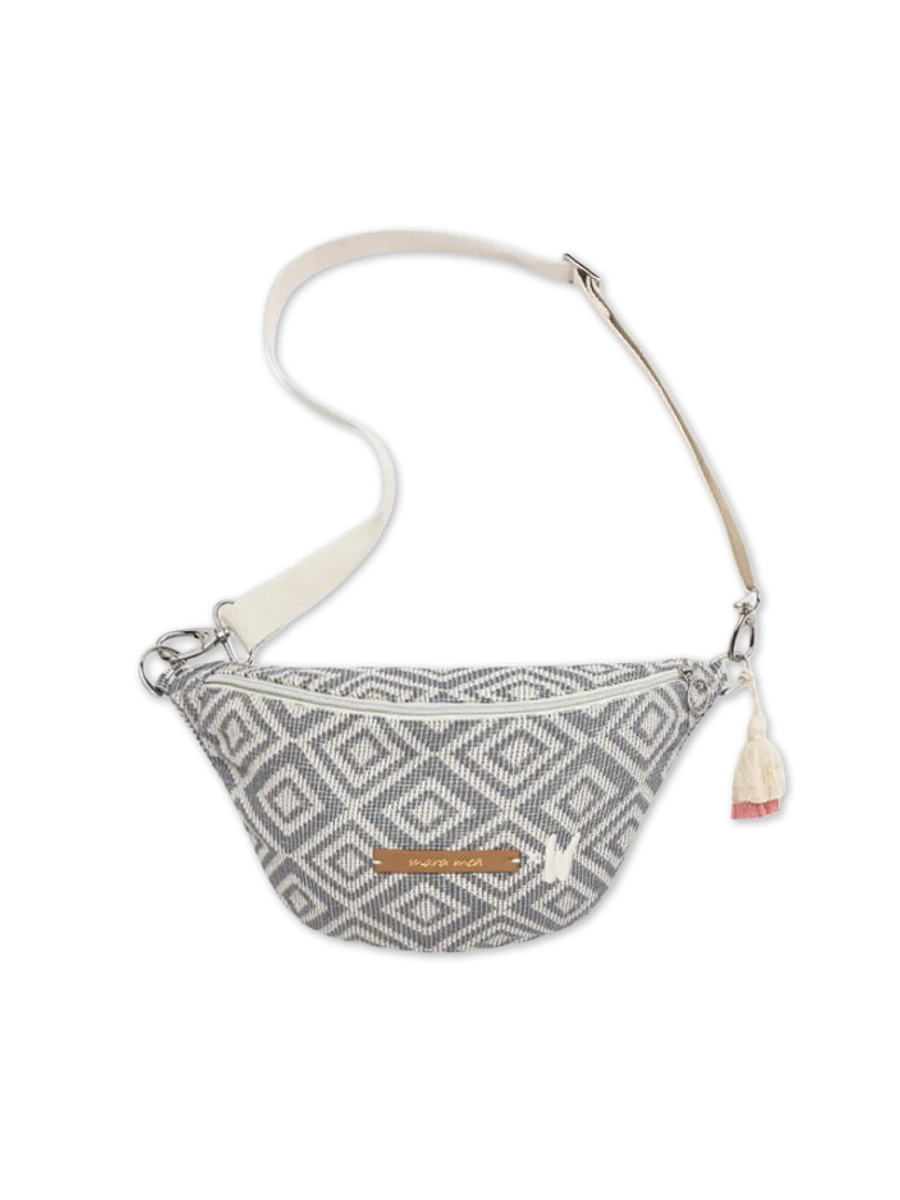 Midi Bauchtasche vacation ready Blau-Grau/Weiß
