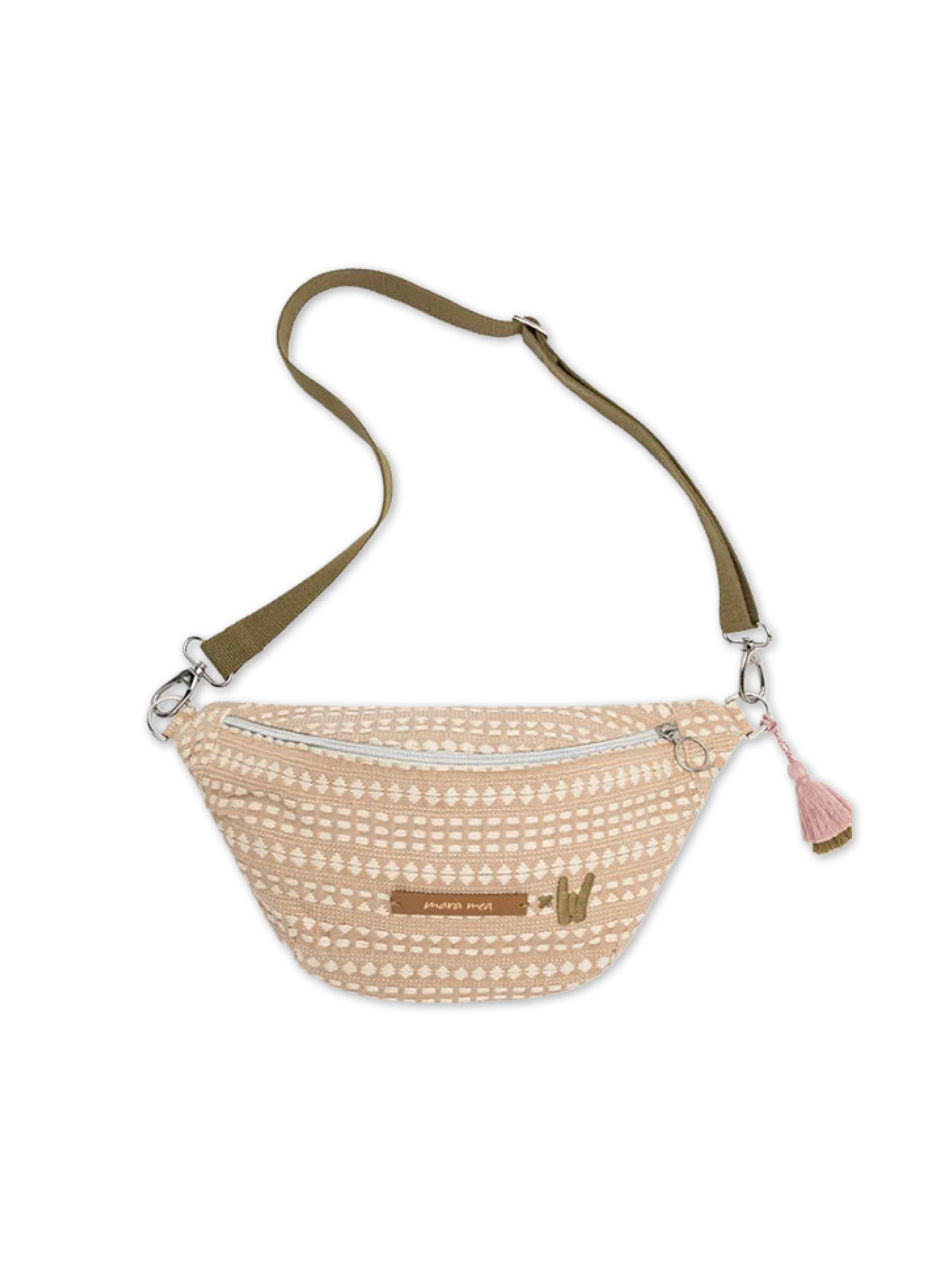 Midi Bauchtasche on the go Beige / Off-White