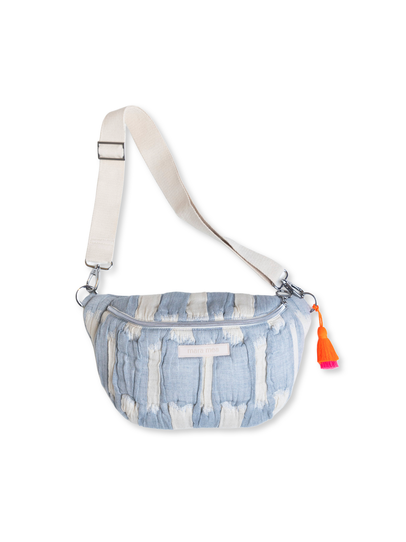 Midi Bauchtasche creamy skies Hellblau