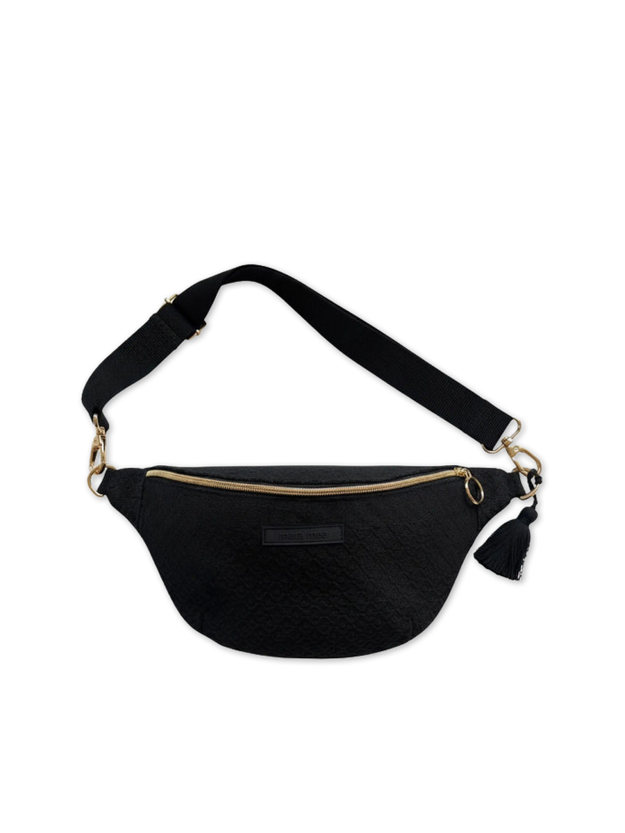 Midi Bauchtasche berlin calling Schwarz