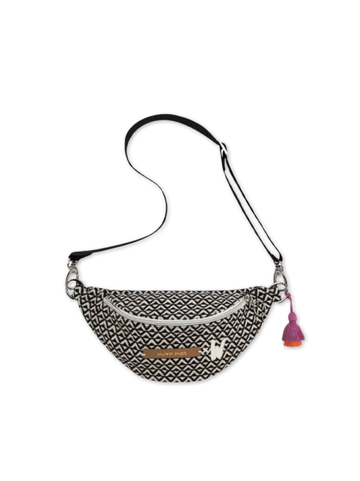 Mini Bauchtasche weekend trip Schwarz/Weiß