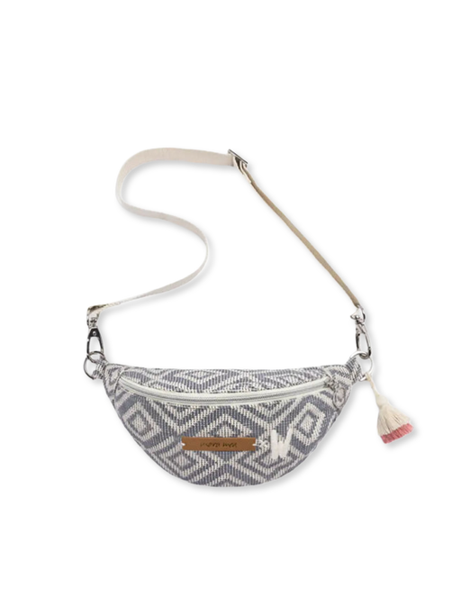 Mini Bauchtasche mini me Blau-Grau/Weiß