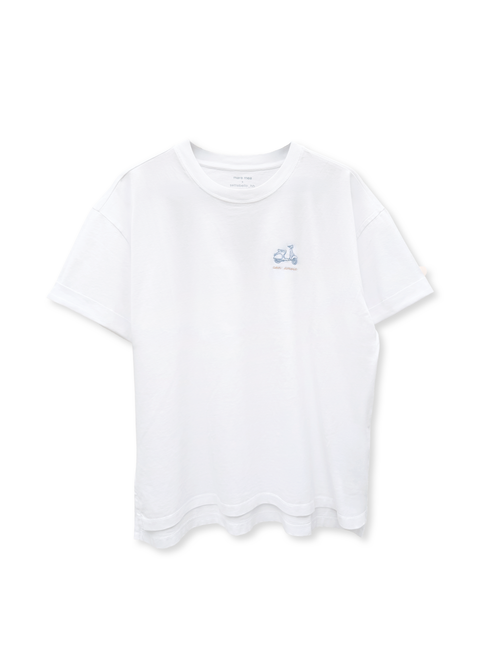 T-Shirt "con amore" aus Bio-Baumwolle (GOTS) – Weiß