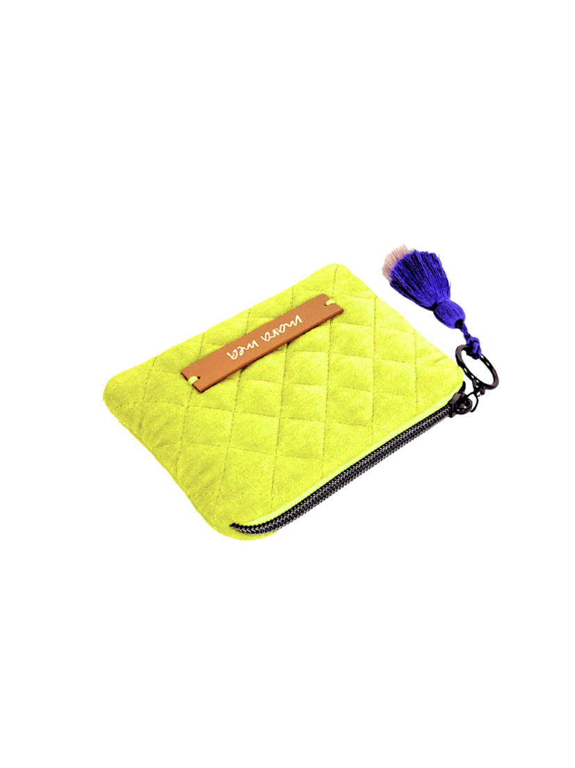 limettengrünes Portemonnaie passend zur matching Bum Bag