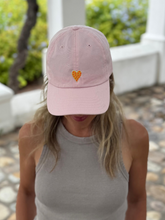 Herz Cap in Rosa mit Stickerei