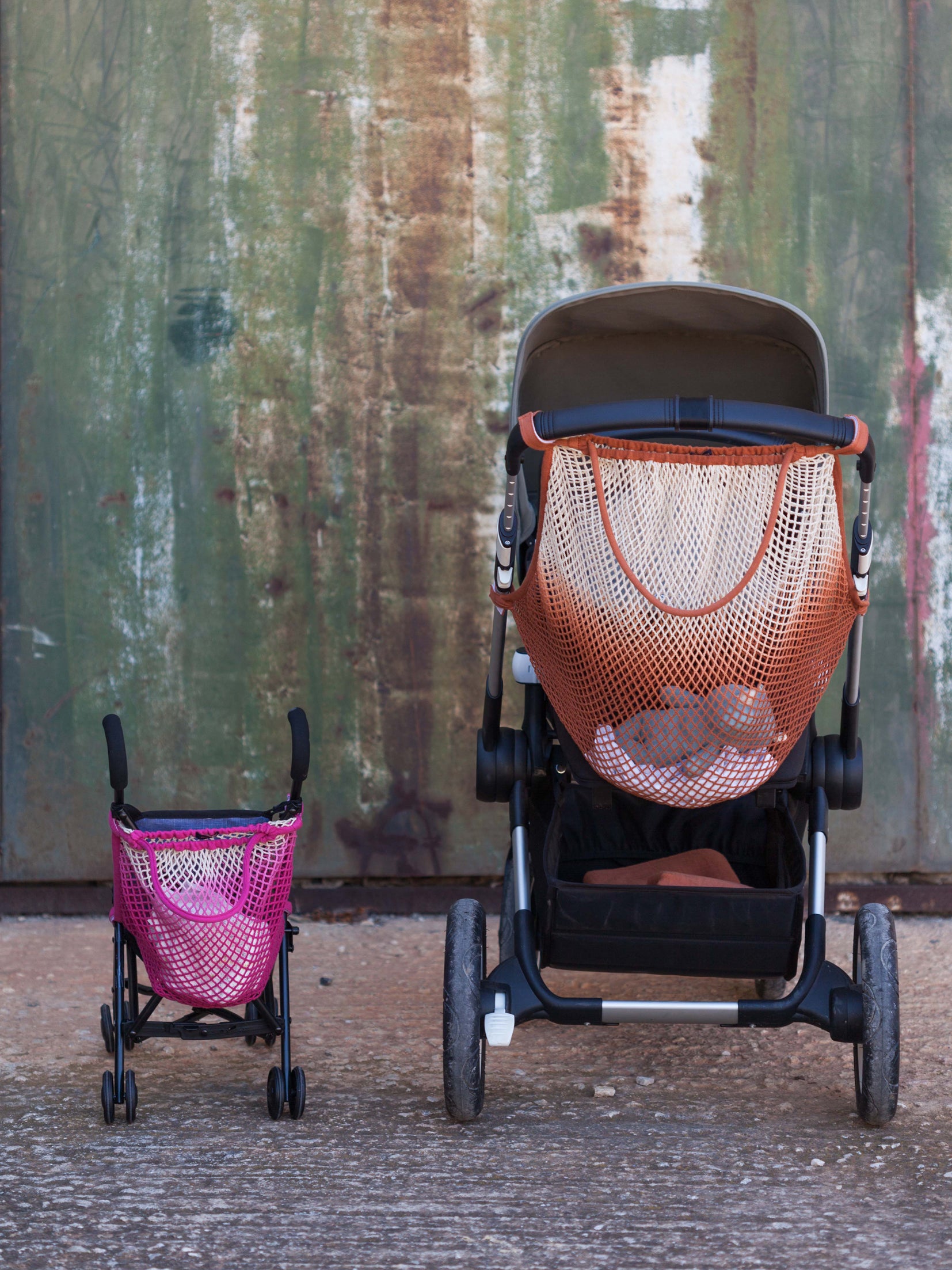Puppenwagen-Netz mini lotus Farbverlauf pink