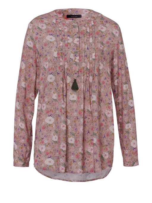 Die Fashion-, Umstands- oder Stillbluse winter ceremony in Rosé Blumenprint von mara mea.