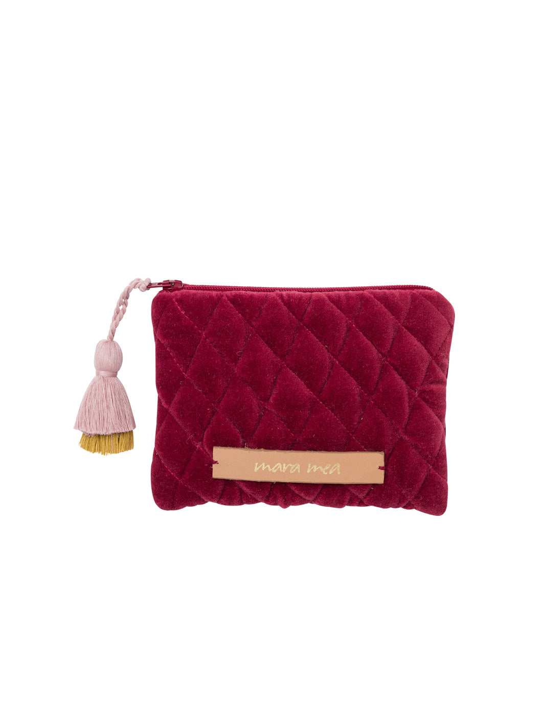 Tiny Pouch I Portemonnaie cookie smell in Dunkelrot Samt