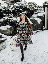 Fashion-, Umstands- oder Stillkleid winter garden in aubergine