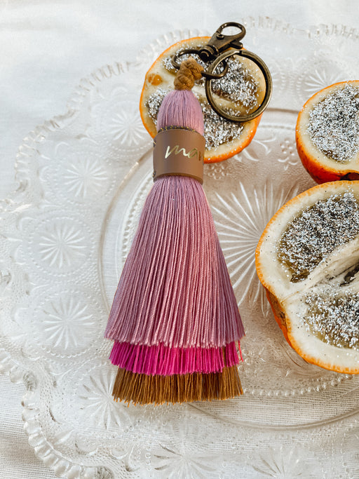 Keyring bird wings in blush/pink/ochre