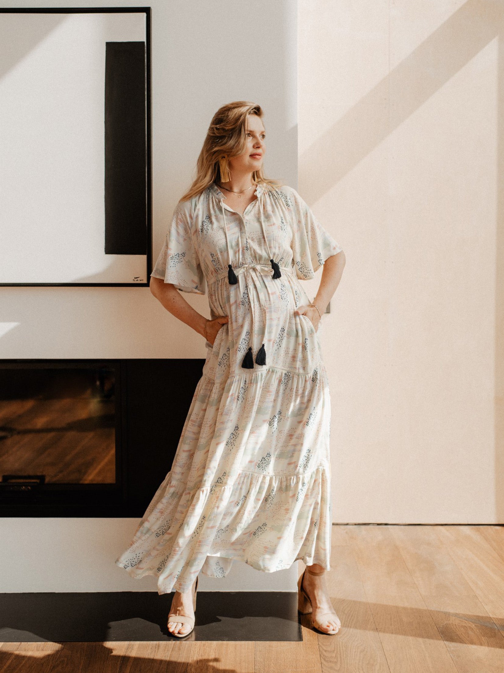 Das Umstandskleid early bird von mara mea hat auch ein passenden mini me Kidskleid